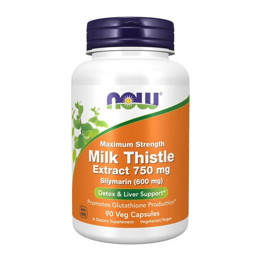 NOW Foods Milk Thistle Extract, 750mg Maximum Strength - 90 vcaps