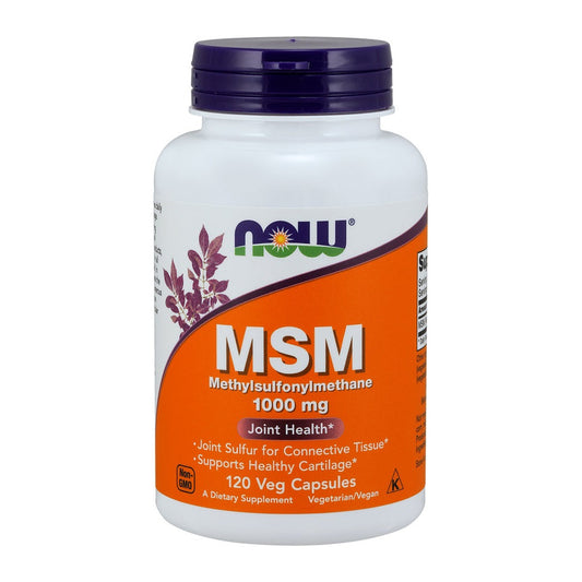 NOW Foods MSM Methylsulphonylmethane, 1000mg - 120 vcaps