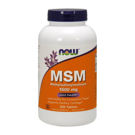 NOW Foods MSM Methylsulphonylmethane, 1500mg - 200 tabs