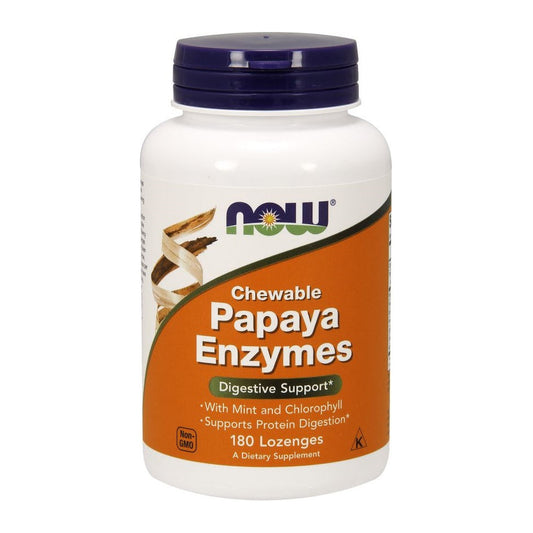NOW Foods Papaya Enzyme, Chewable - 180 lozenges