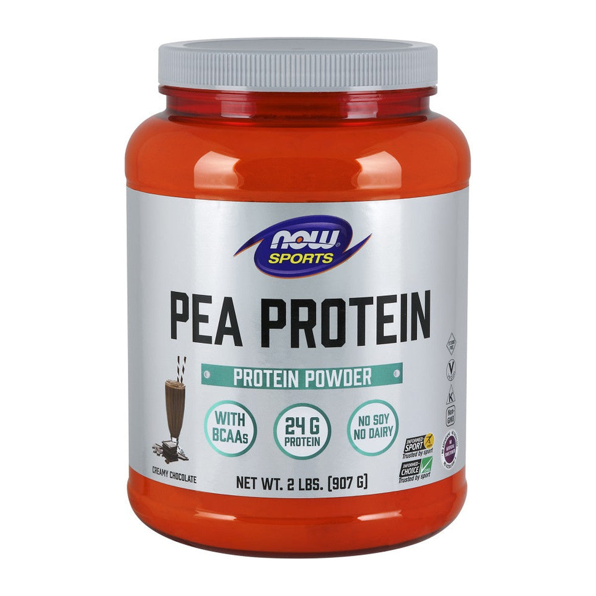 NOW Foods Pea Protein, Dutch Chocolate - 907g