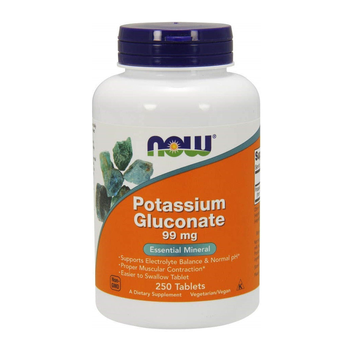NOW Foods Potassium Gluconate, 99mg - 250 tablets