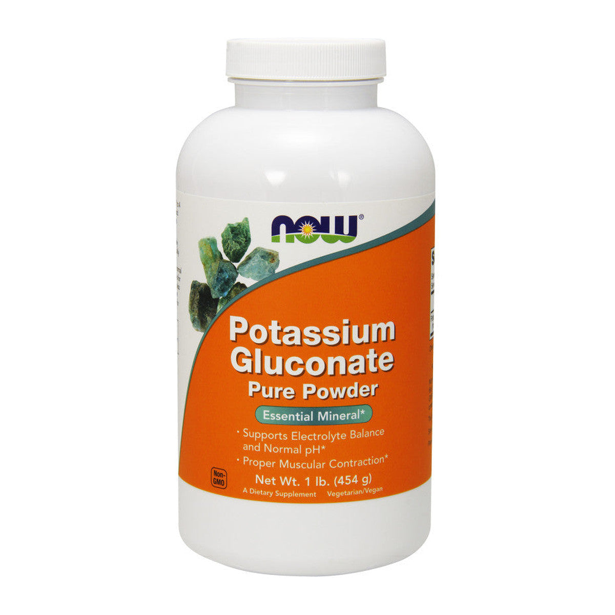 NOW Foods Potassium Gluconate, Pure Powder - 454g