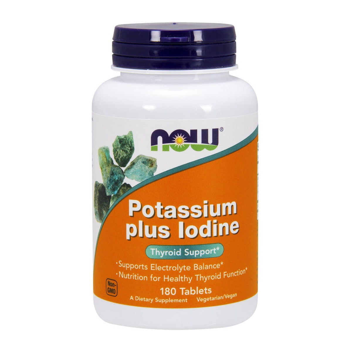 NOW Foods Potassium plus Iodine - 180 tabs