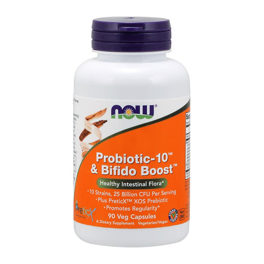 NOW Foods Probiotic-10 & Bifido Boost - 90 vcaps