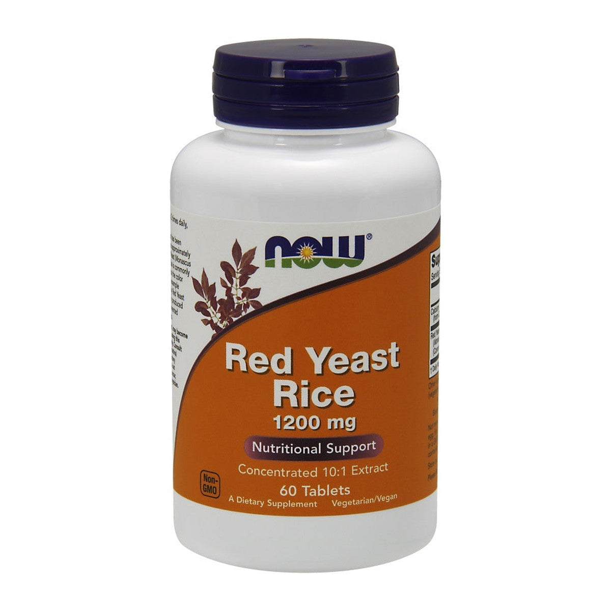 NOW Foods Red Yeast Rice Concentrated 10:1 Extract, 1200mg - 60 ta