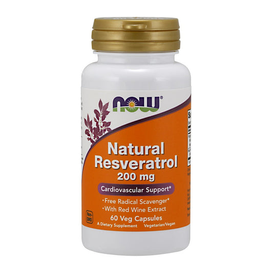 NOW Foods Resveratrol, 200mg - 60 vcaps