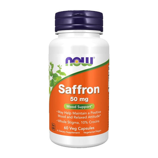 NOW Foods Saffron, 50mg - 60 vcaps