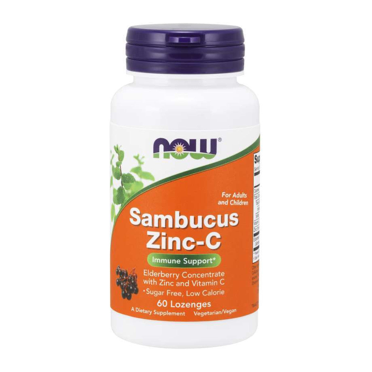 NOW Foods Sambucus Zinc-C - 60 lozenges