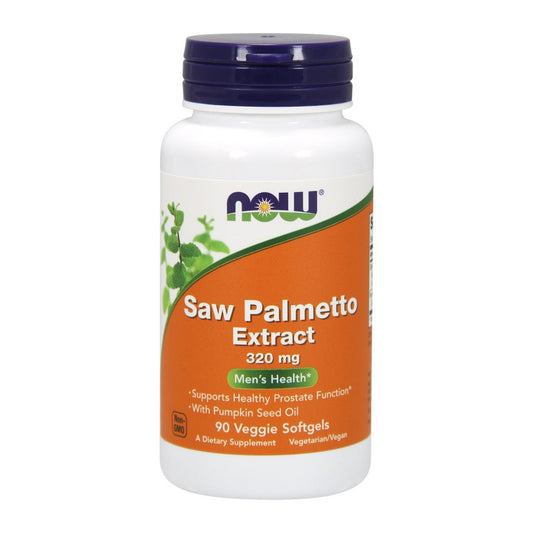 NOW Foods Saw Palmetto Extract with Pumpkin Seed Oil, 320mg - 90 v