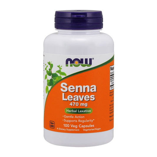 NOW Foods Senna Leaves, 470mg - 100 vcaps