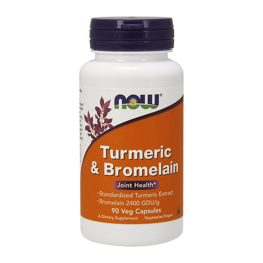 NOW Foods Turmeric & Bromelain - 90 vcaps