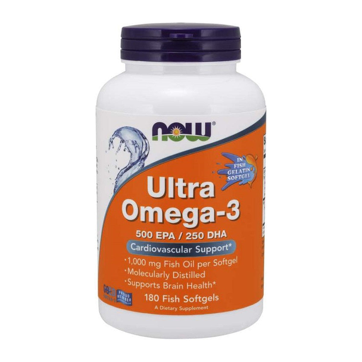 NOW Foods Ultra Omega-3 (In Fish Gelatin Softgels) - 180 fish soft