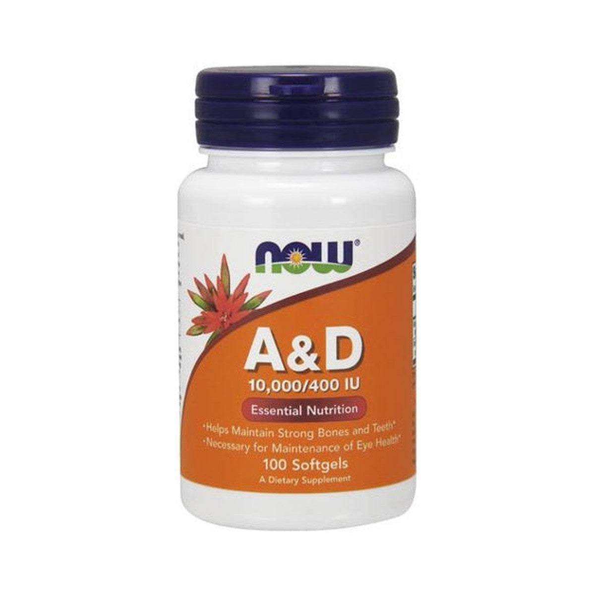NOW Foods Vitamin A & D, 10000/400 IU - 100 softgels