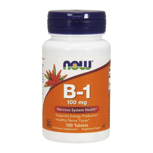 NOW Foods Vitamin B-1 Thiamine, 100mg - 100 tabs