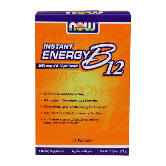 NOW Foods Vitamin B-12, Instant Energy - 75 packets