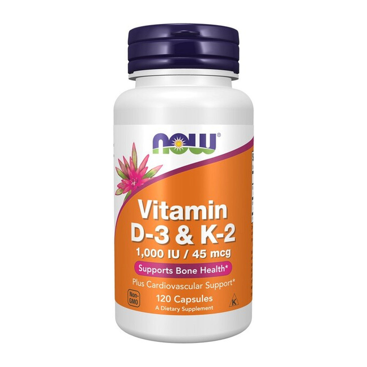 NOW Foods Vitamin D-3 & K-2 - 120 caps