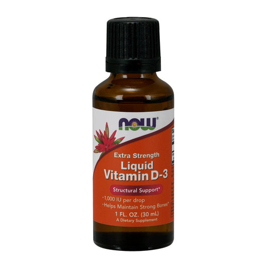 NOW Foods Vitamin D-3 Liquid, 1000 IU (Extra Strength) - 30 ml.