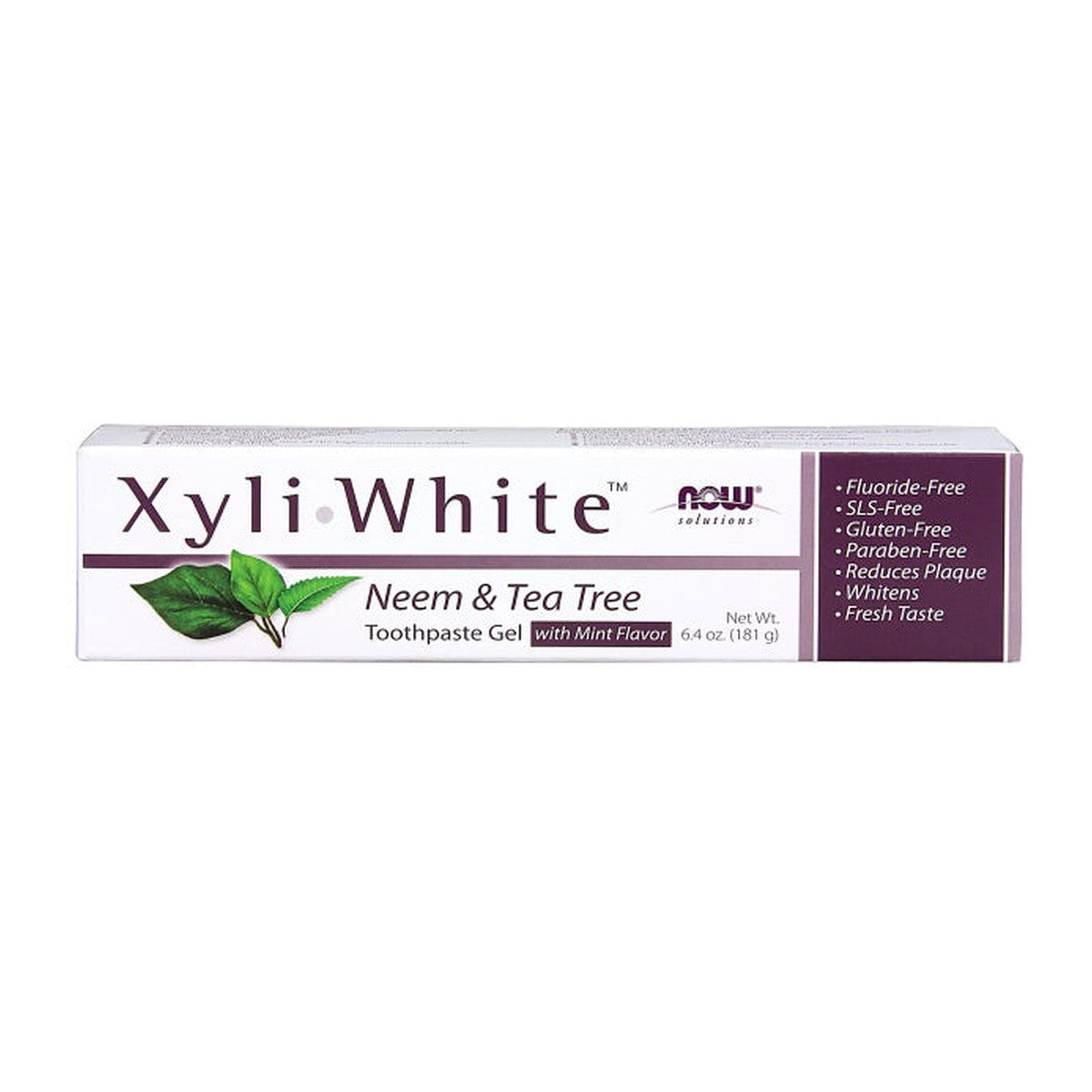 NOW Foods XyliWhite, Neem & Tea Tree Toothpaste Gel - 181g