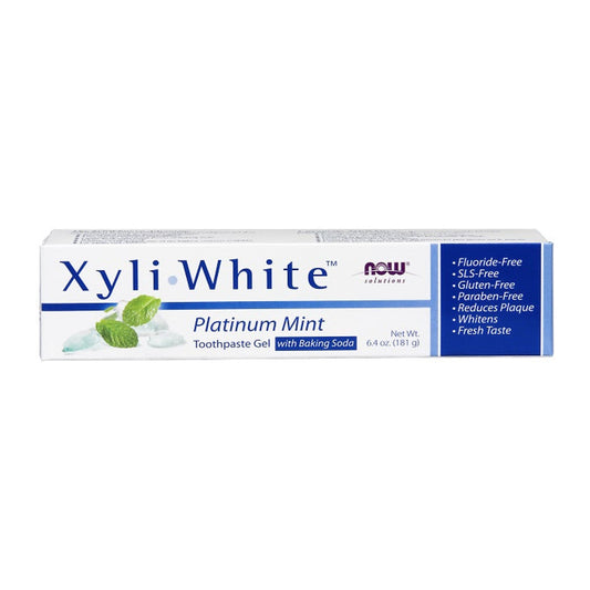 NOW Foods XyliWhite, Platinum Mint Toothpaste Gel w/Baking Soda