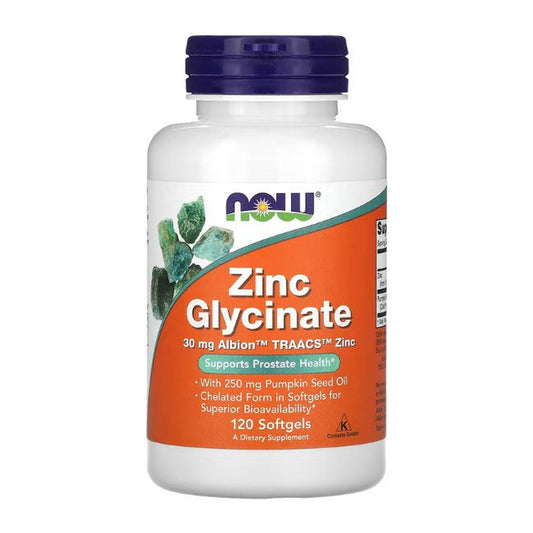 NOW Foods Zinc Glycinate - 120 softgels