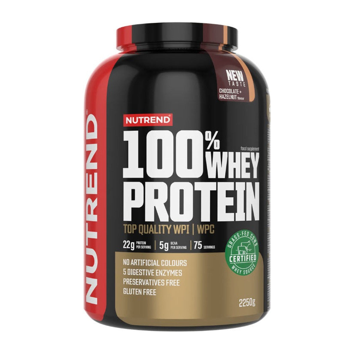 Nutrend 100% Whey Protein, Chocolate & Hazelnut - 2250g