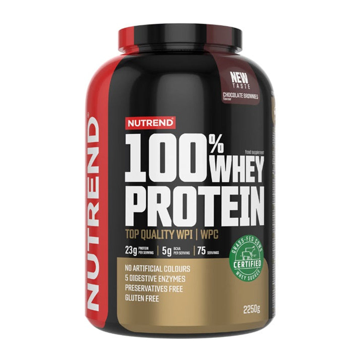Nutrend 100% Whey Protein, Chocolate Brownies - 2250g