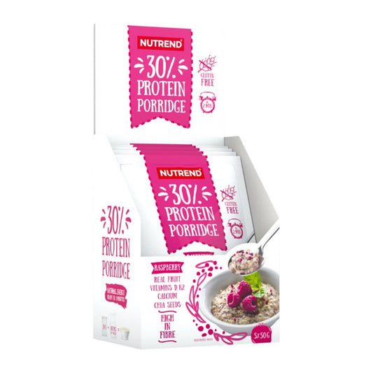 Nutrend 30% Protein Porridge, Raspberry - 5 x 50g