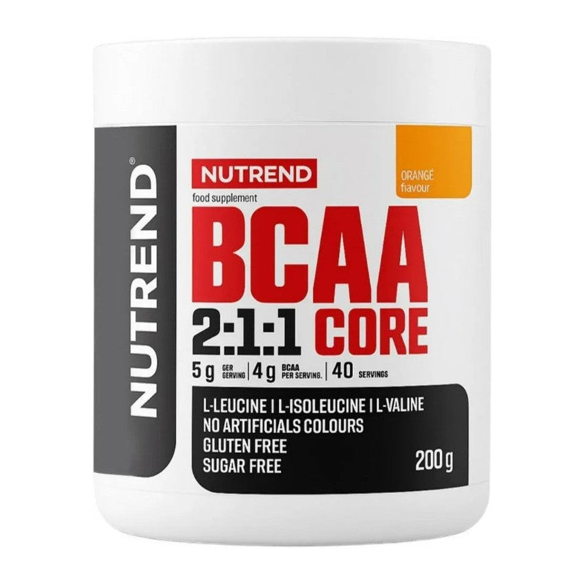 Nutrend BCAA 2:1:1 Core, Orange - 200g