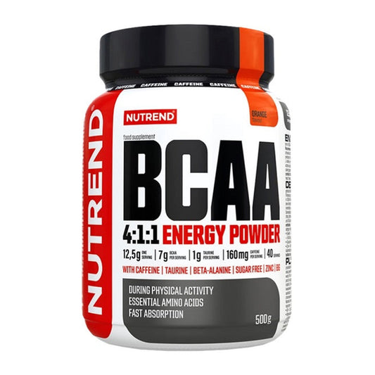 Nutrend BCAA 4:1:1 Energy Powder, Orange - 500g