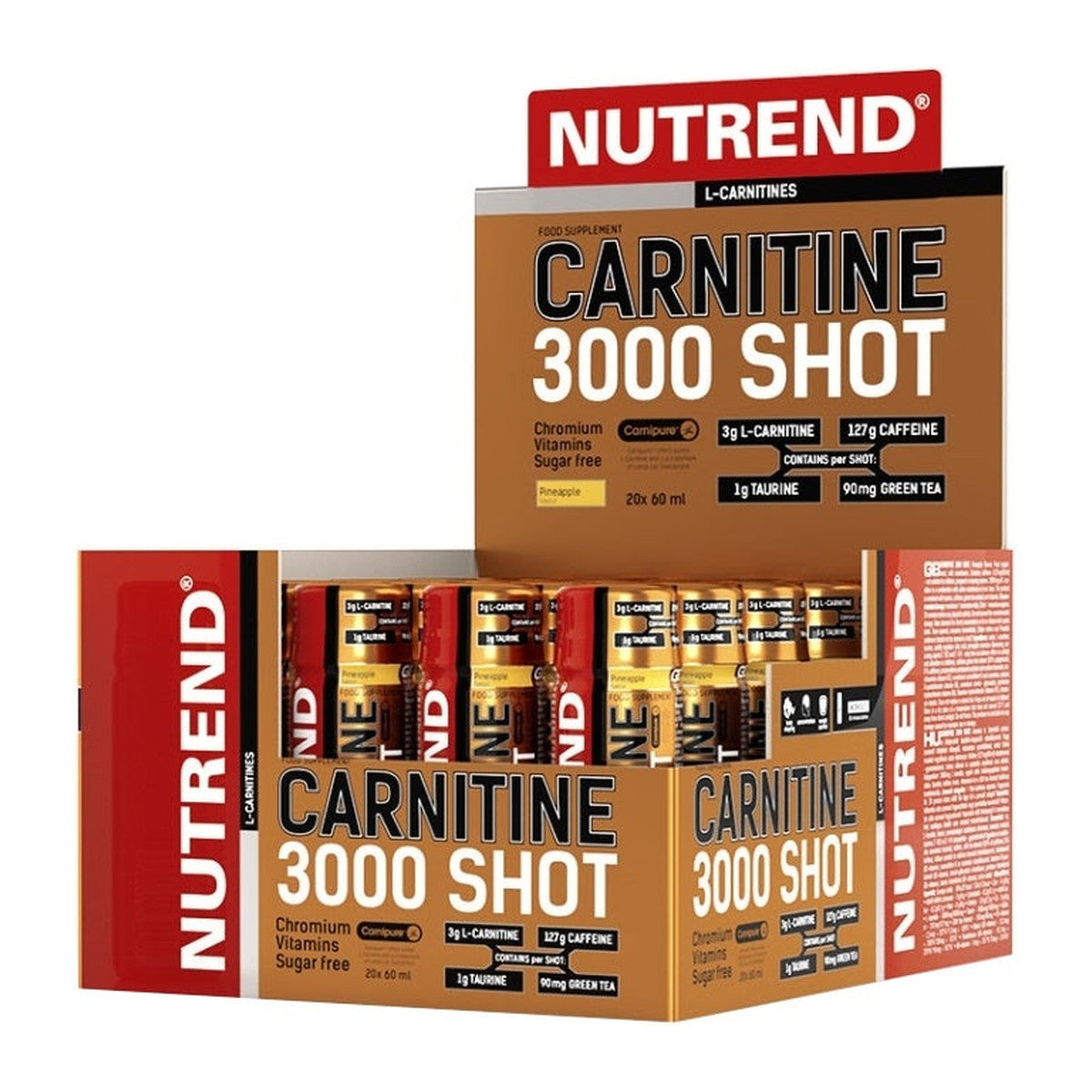 Nutrend Carnitine 3000 Shot, Strawberry - 20 x 60 ml.