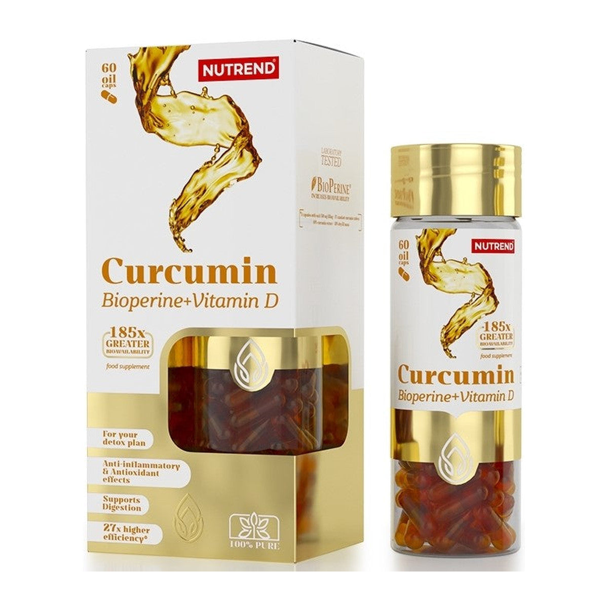 Nutrend Curcumin + Bioperine + Vitamin D - 60 caps