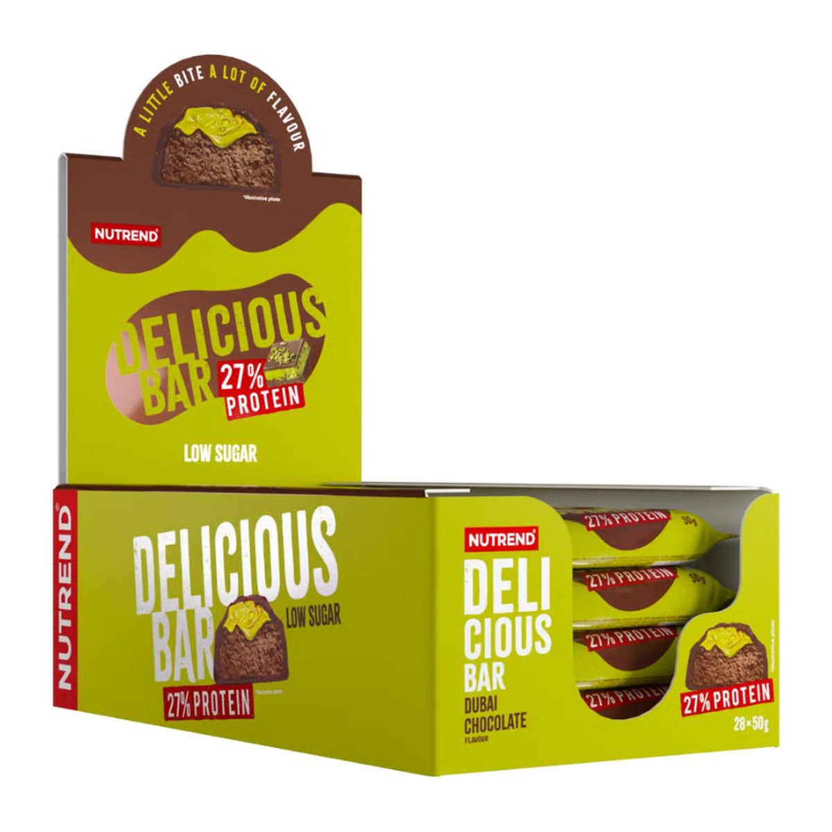 Nutrend Delicious Protein Bar, Dubai Chocolate - 28 x 50g
