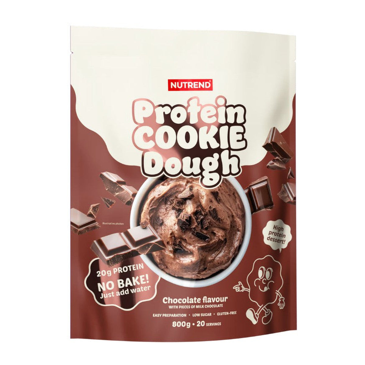 Nutrend Protein Cookie Dough, Chocolate - 800g