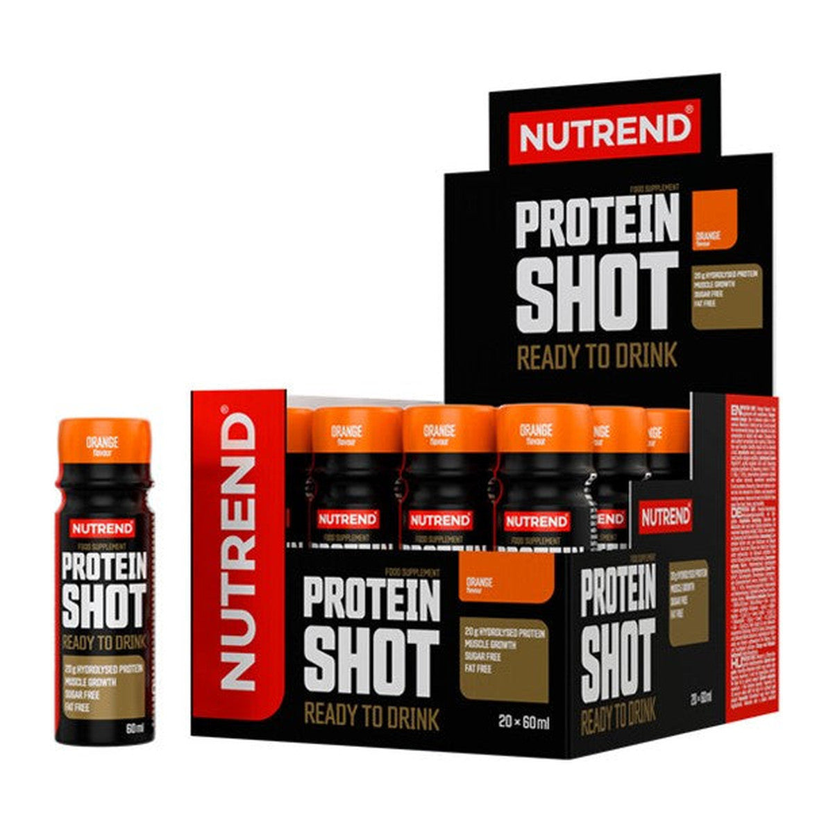 Nutrend Protein Shot, Orange - 20 x 60 ml.