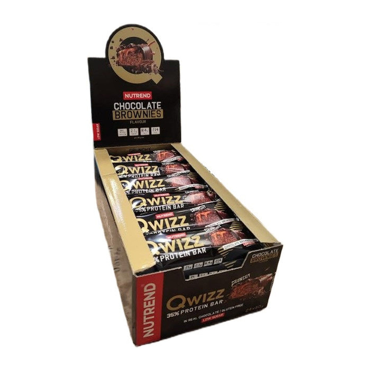 Nutrend Qwizz 35% Protein Bar, Chocolate Brownies - 24 x 60g