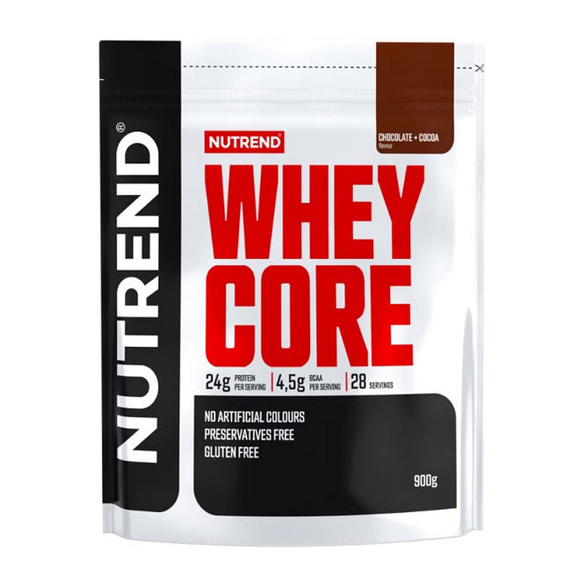 Nutrend Whey Core, Chocolate + Cocoa - 900g