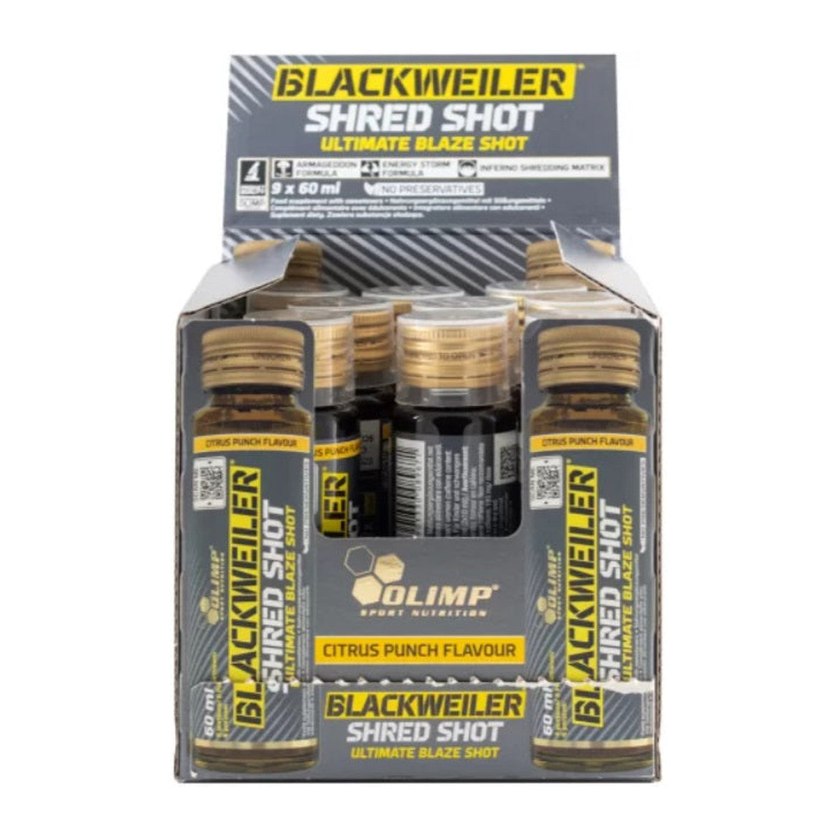 Olimp Nutrition Blackweiler Shred Shot, Citrus Punch - 9 x 60 ml.
