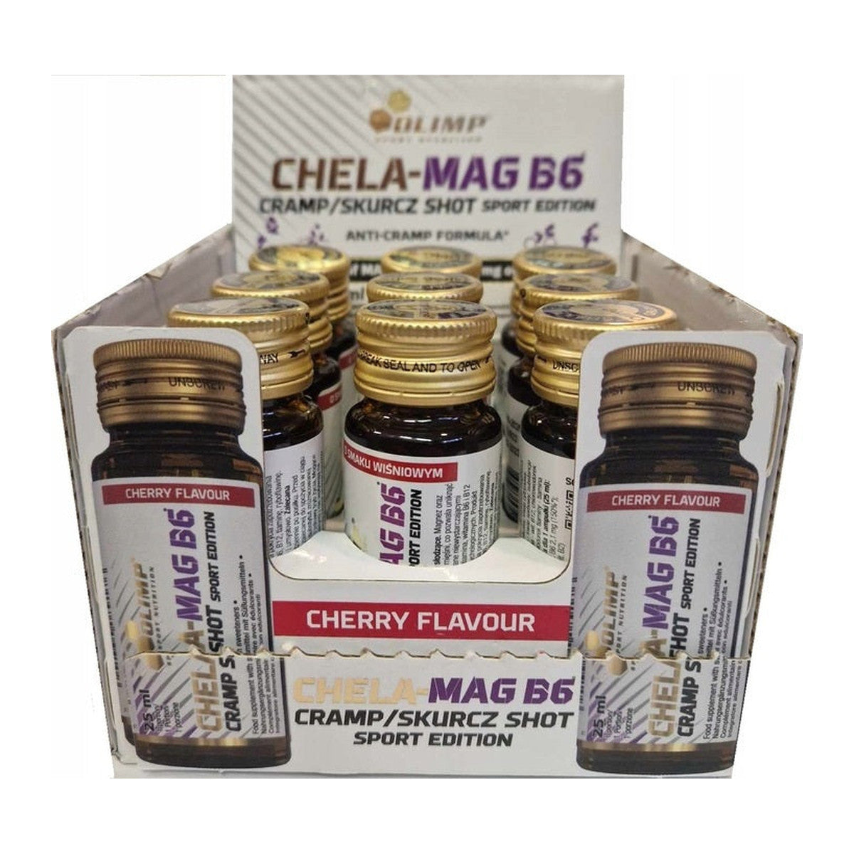 Olimp Nutrition Chela-Mag B6 Cramp Shot, Cherry - 9 x 25 ml.