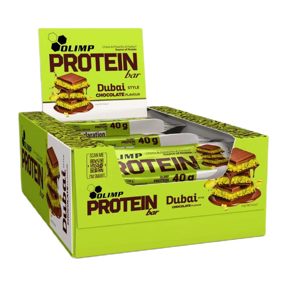 Olimp Nutrition Protein Bar, Dubai Style Chocolate - 25 x 40g