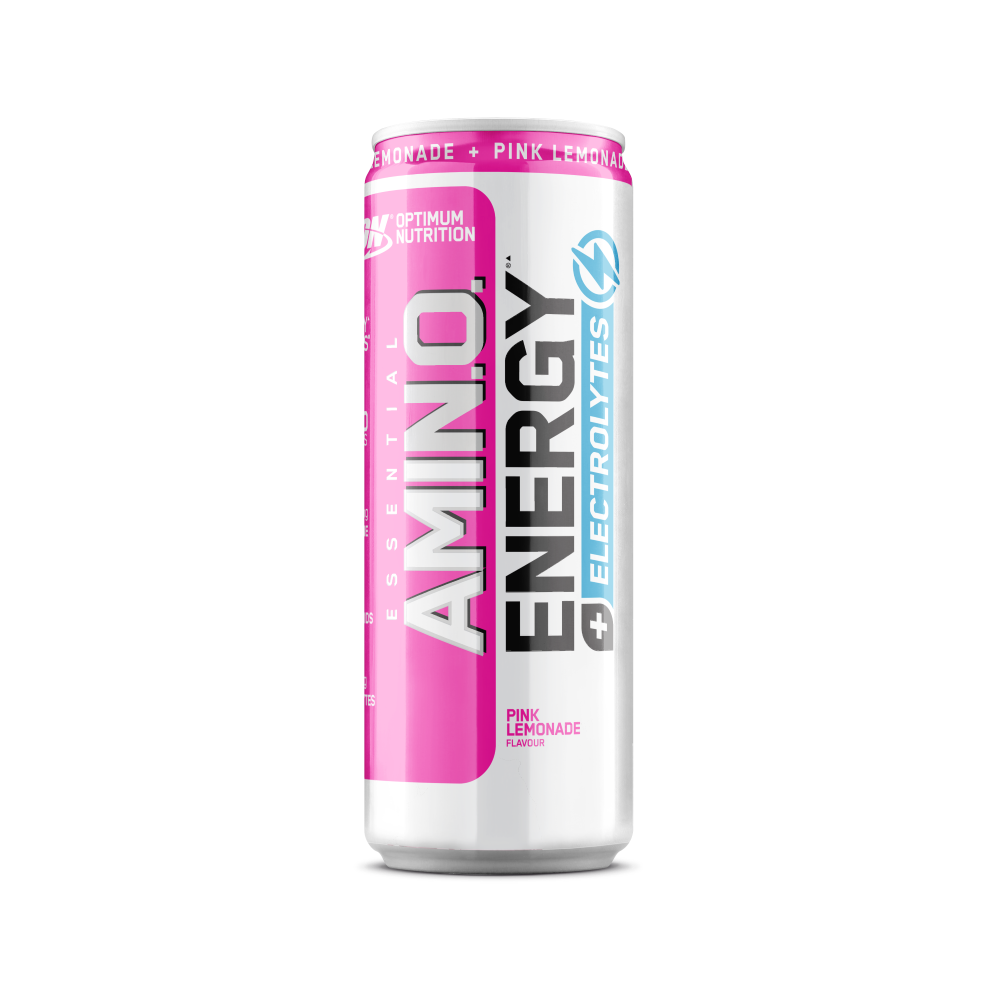 Optimum Nutrition Essential Amino Energy + Electrolytes, Pink Lemonade - 24x250ml case of cans