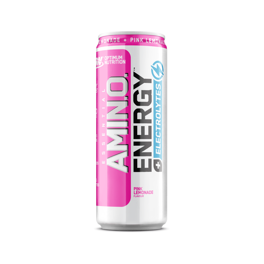 Optimum Nutrition Essential Amino Energy + Electrolytes, Pink Lemonade - 24x250ml case of cans
