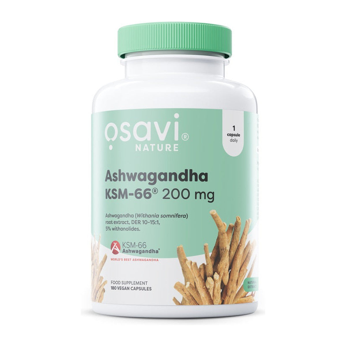 Osavi Ashwagandha KSM-66, 200mg - 180 vegan caps