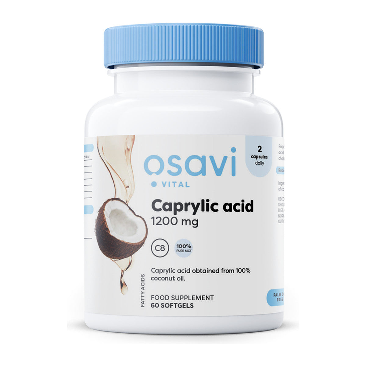 Osavi Caprylic Acid, 1200mg - 60 softgels