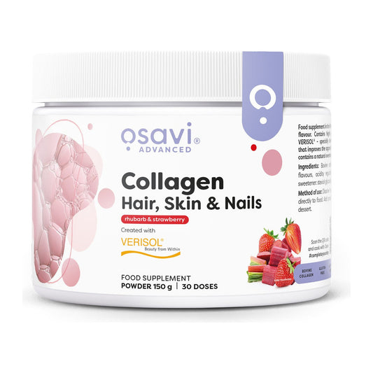 Osavi Collagen Peptides (Hair Skin & Nails), Rhubarb & Strawberry