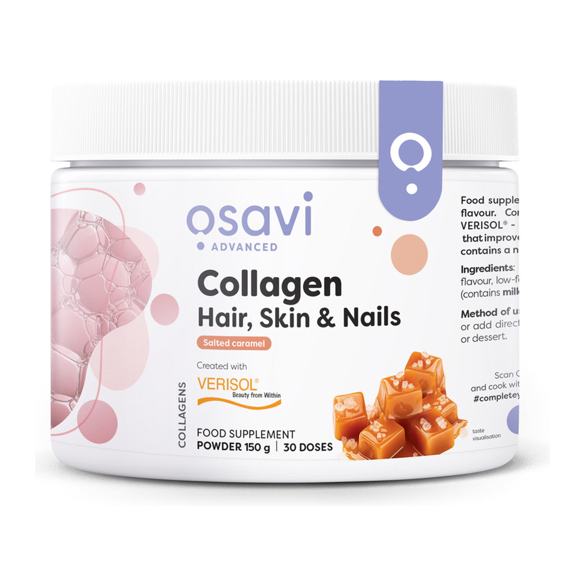 Osavi Collagen Peptides (Hair Skin & Nails), Salted Caramel - 150g