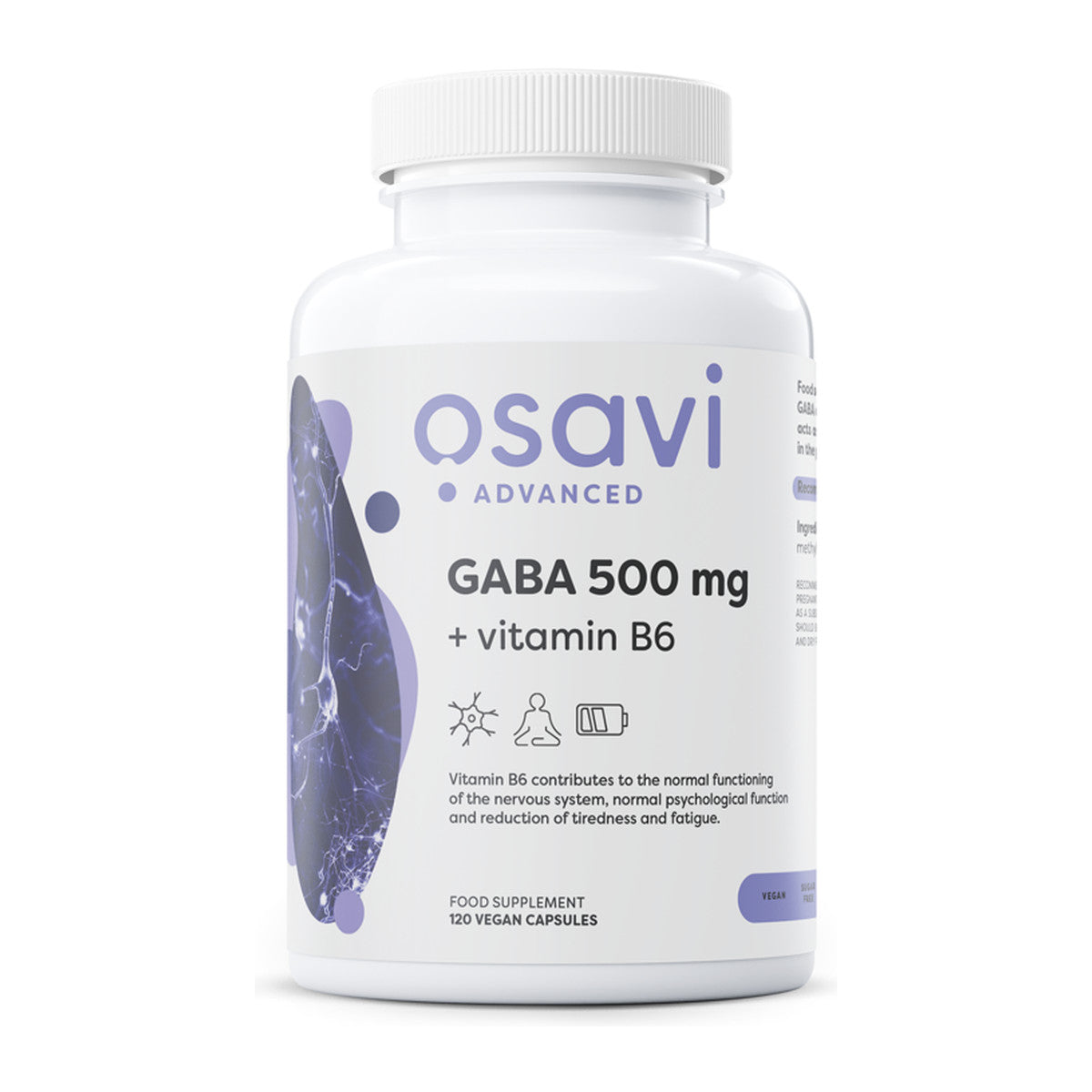 Osavi GABA 500mg + Vitamin B6 - 120 vcaps