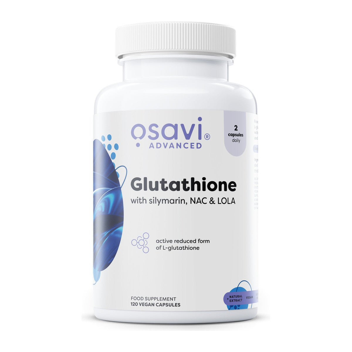 Osavi Glutathione with Silymarin, NAC & LOLA - 120 vegan caps