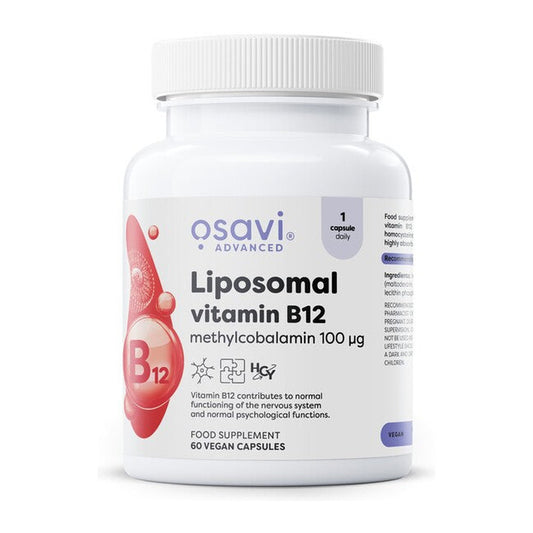 Osavi Liposomal Vitamin B12, Methylcobalamin 100mcg - 60 vegan cap
