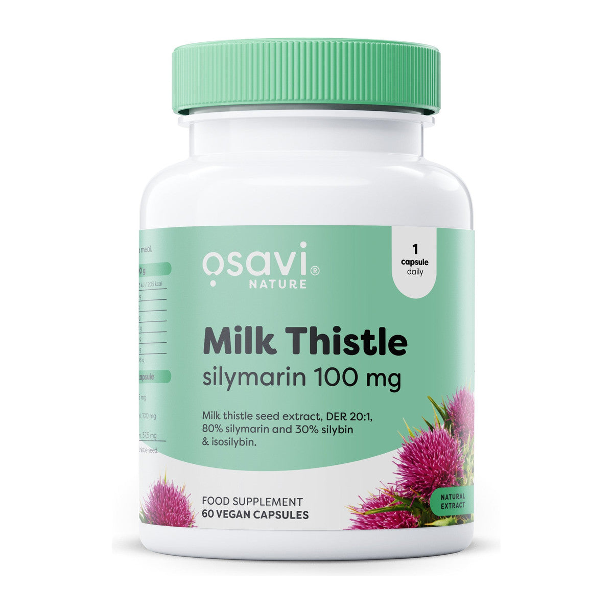 Osavi Milk Thistle, Silymarin 100mg - 60 vegan caps